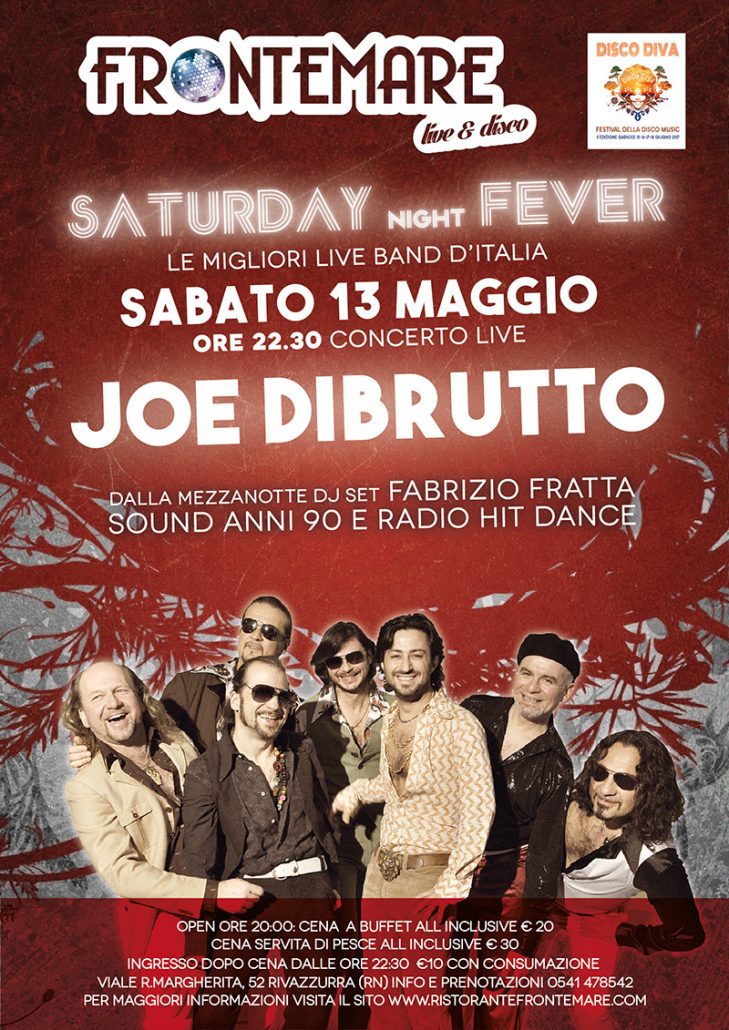 Sabato sera disco rimini Joe dibrutto in concerto