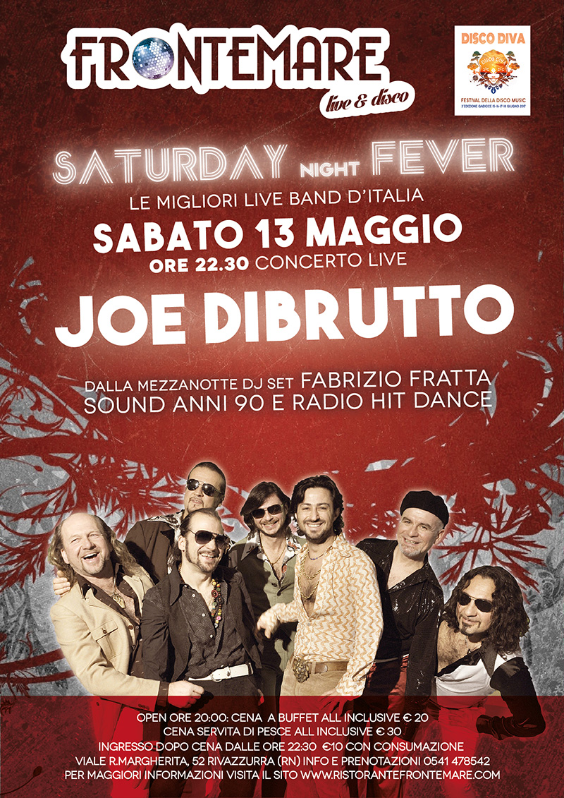 Sabato sera disco rimini Joe dibrutto in concerto