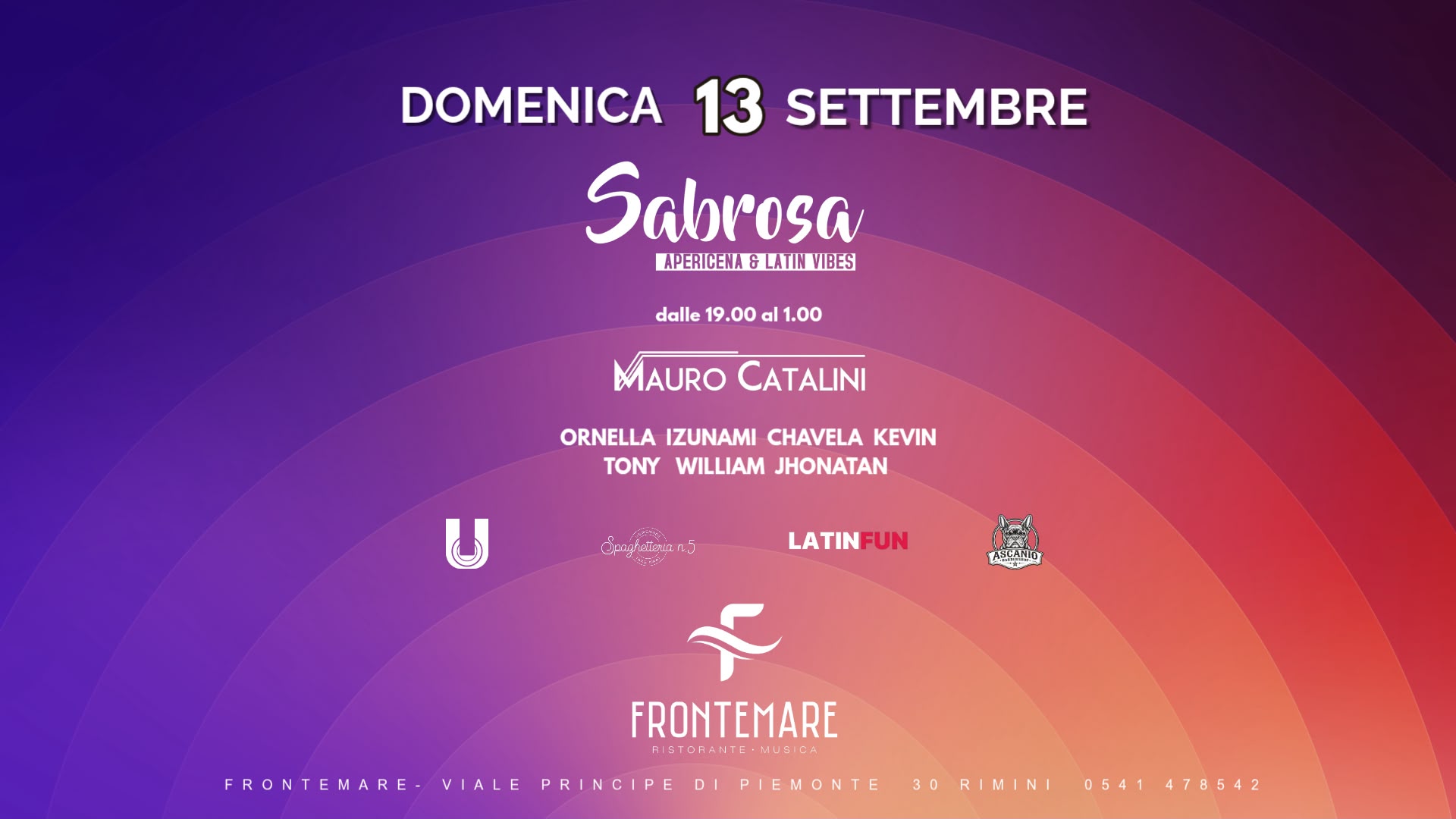 DOMENICA 13 SETTEMBRE SABROSA